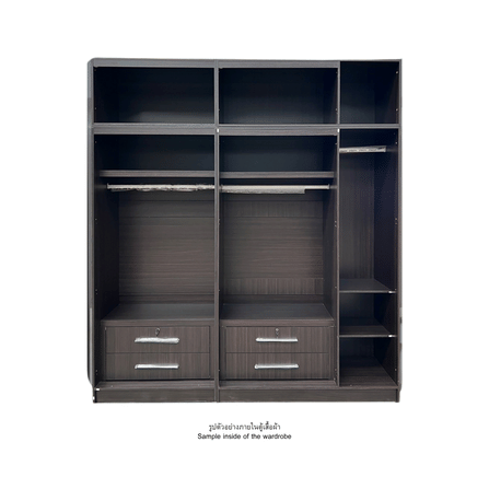 ตู้เสื้อผ้า 5 บานเปิด WISDOM DESIGN FURNITURE รุ่น MILANO225 สีโอ๊ค_2